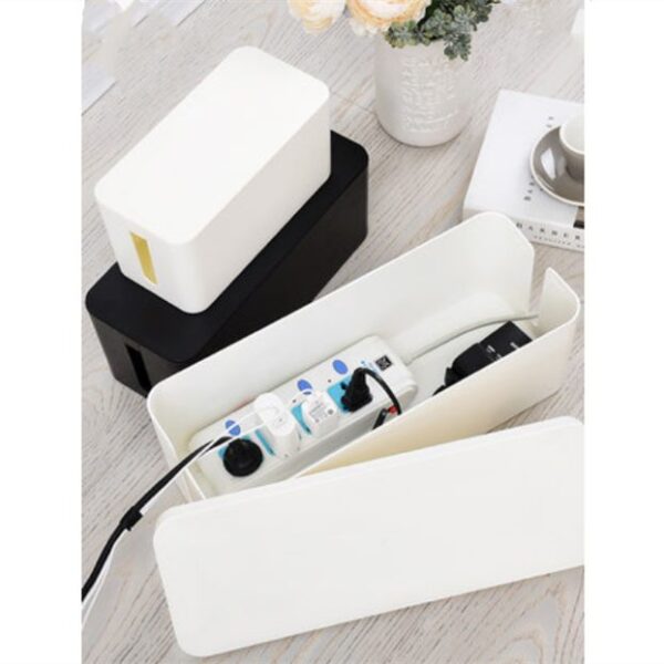 Cable Organiser Storage Box White