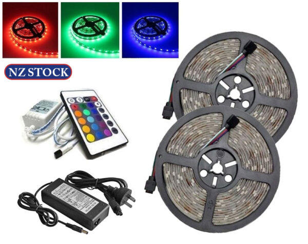 10M SMD 5050 RGB LED Strip with 10A Power Supply