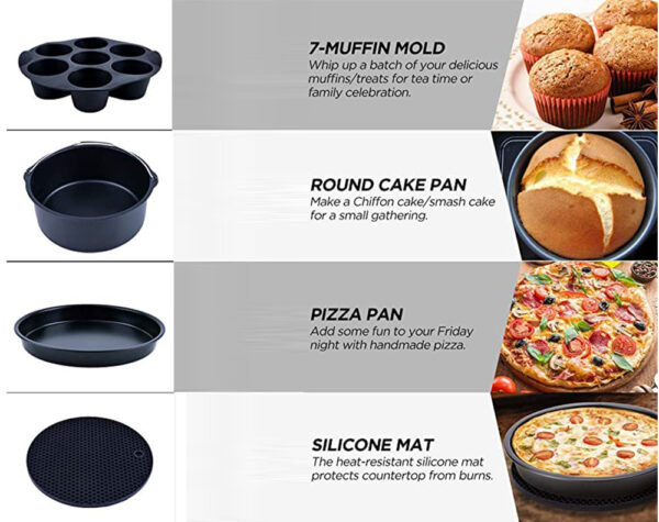 12PCS 8" AIR FRYER ACCESSORIES
