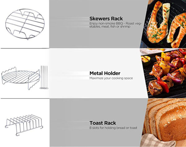 12PCS 8" AIR FRYER ACCESSORIES