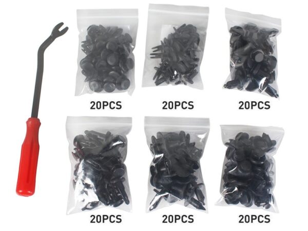 120PCS PLASTIC CLIPS FASTENER KIT
