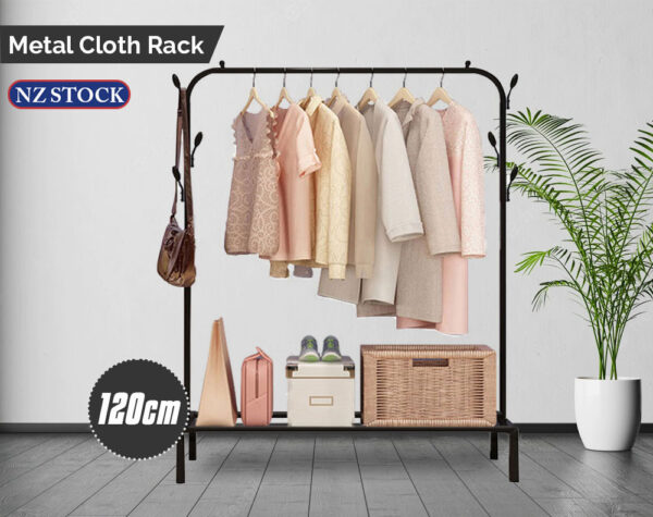 STAINLESS CLOTHES RACK - BLACK