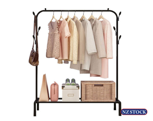 STAINLESS CLOTHES RACK - BLACK