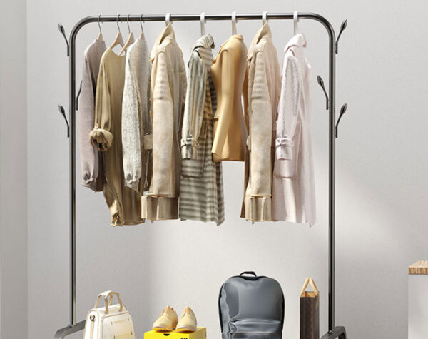 STAINLESS CLOTHES RACK - BLACK