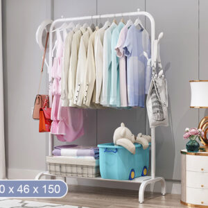 STAINLESS CLOTHES RACK - WHITE