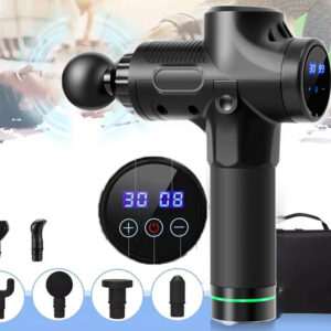 MASSAGE GUN WITH 6 HEADS - BLACK