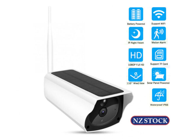 WIRELESS SECURITY CAMERA SYSTEM 100% WIRE FREE SOLAR CAMERA