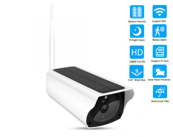 WIRELESS SECURITY CAMERA SYSTEM 100% WIRE FREE SOLAR CAMERA