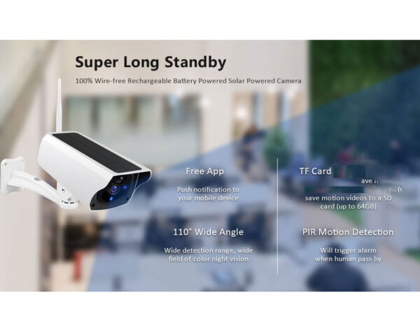 WIRELESS SECURITY CAMERA SYSTEM 100% WIRE FREE SOLAR CAMERA