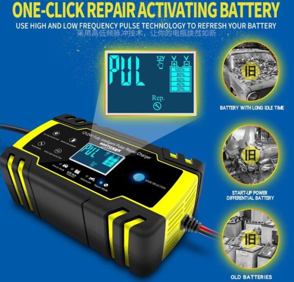 CAR BATTERY CHARGER 12/24V