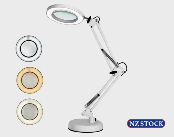 MAGNIFYING LAMP DESK LIGHT - WHITE