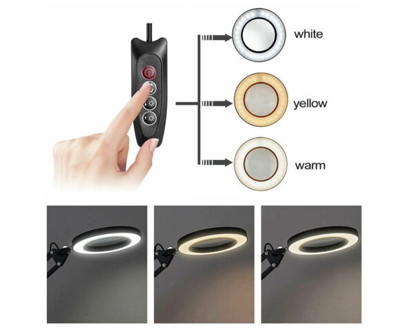 MAGNIFYING LAMP DESK LIGHT - WHITE