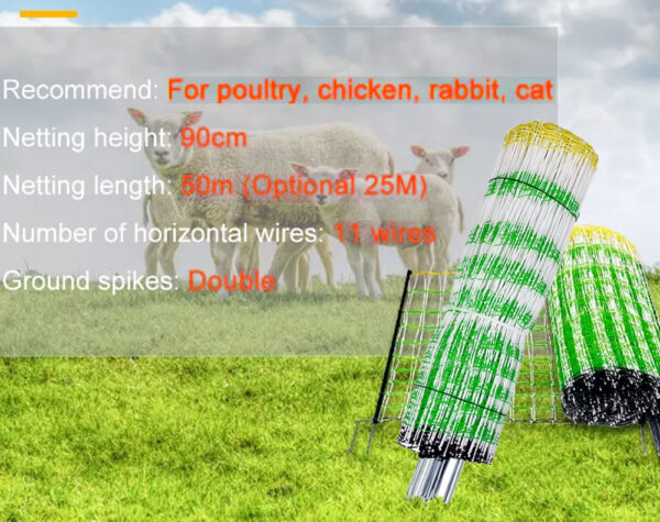 Electric Fence Netting 90cm H x 50M L