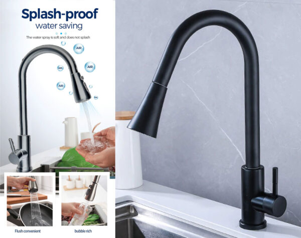 Kitchen Faucet Mixer Tap Matt Black