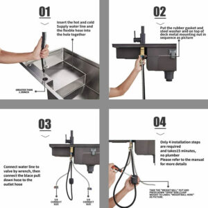 Kitchen Faucet Mixer Tap Matt Black