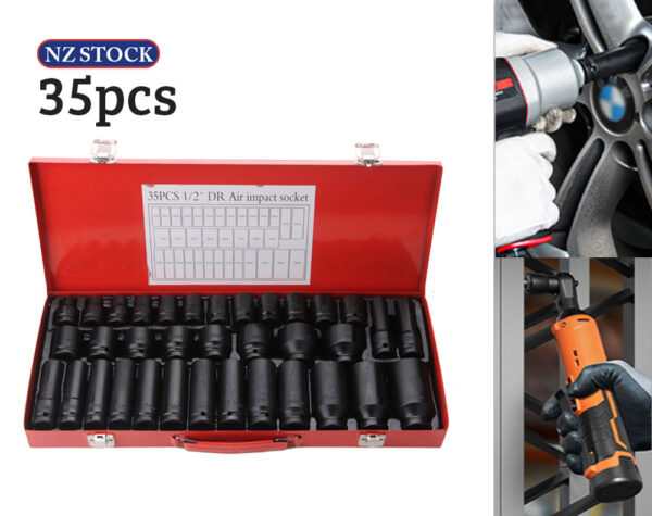 Air Impact Socket Sets 35pcs