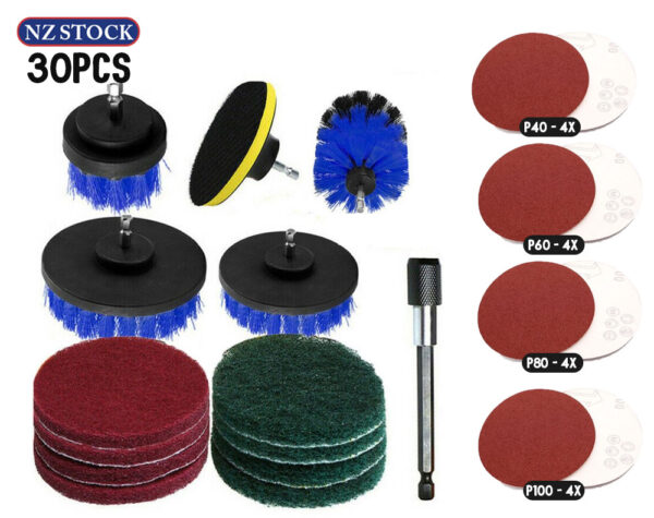 Drill Brush 30Pcs Blue