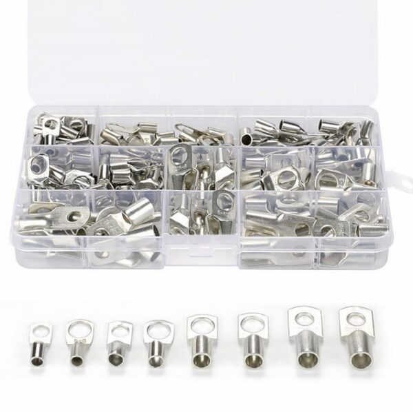 100 PCS Copper Lug Ring Wire Connectors Terminal