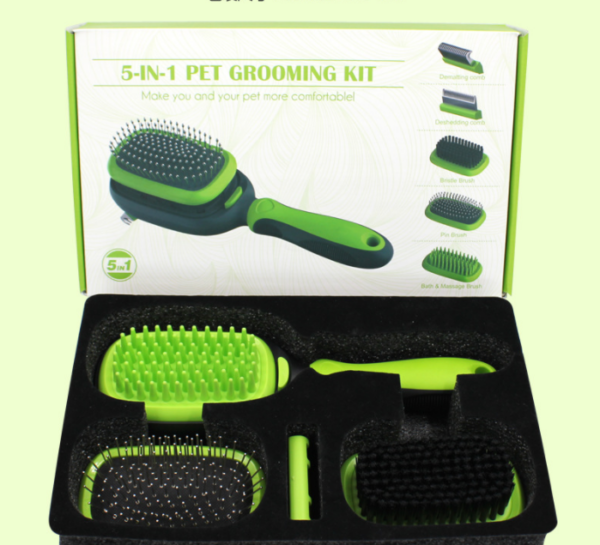 5 in 1 Pet Grooming Brush Massager Kit