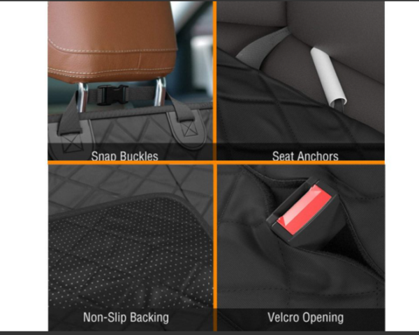 Dog Car Seat Cover Black & Orange 137*147cm