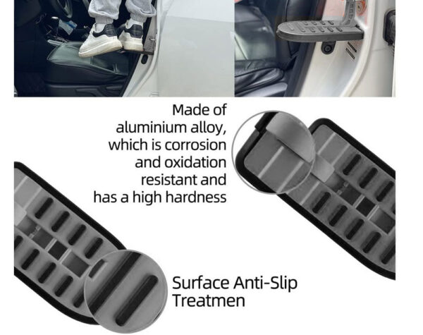 Foldable Car Door Step - Slver