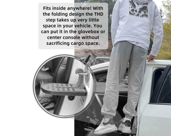 Foldable Car Door Step - Slver