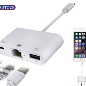 3 in 1 Lightning to Ethernet OTG Adapter