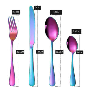 24pcs Cutlery Set - Rainbow