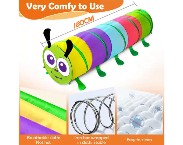 71" Kids Pop Up Play Toddler Tunnels