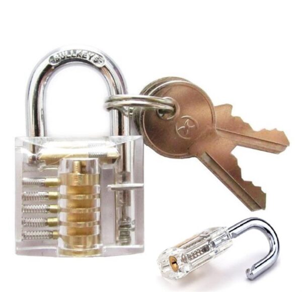 Transparent practice padlock for locksmith