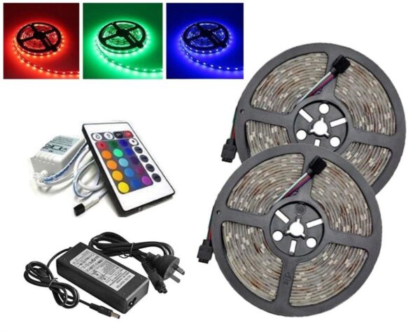 10M SMD 5050 RGB LED Strip with 10A Power Supply