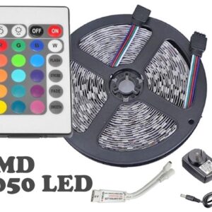 5M SMD 5050 RGB LED Strip with 10A Power Supply - New