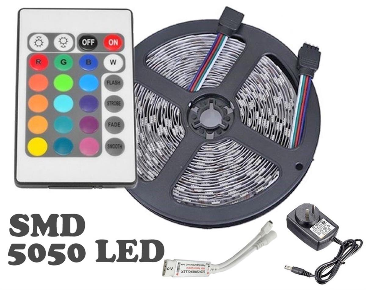 5-Pin RGBW Extension Cable For 5050/3528 LED Strips – 24V, 1M Length With Black PVC Connector – No Soldering Needed