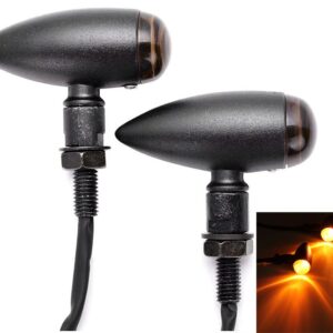 Harley Bike Indicator Light Turn Signal Lamp BLK
