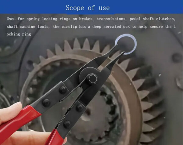 T&E Tools Straight Tip Lock Ring Plier