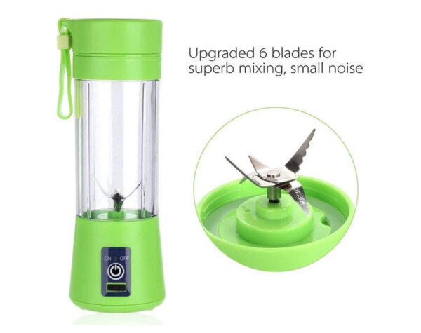 PORTABLE BLENDER 6 BLADES - LIGHT GREEN