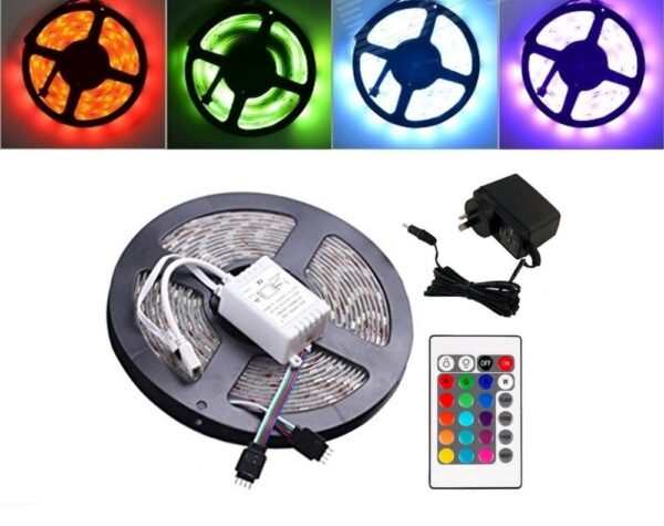 5M RGB LED Strip + 24 Key Remote