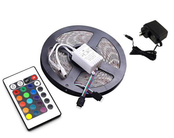 5M RGB LED Strip + 24 Key Remote