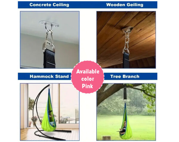 Kids Hanging Swing Chair - Pink