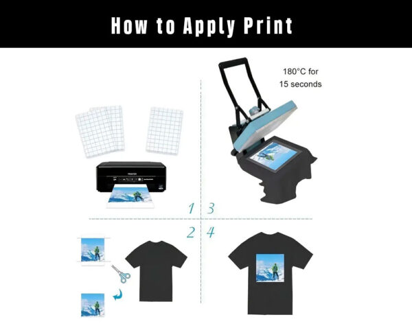 HEAT TRANSFER PAPER - DARK PACK OF 10PCS