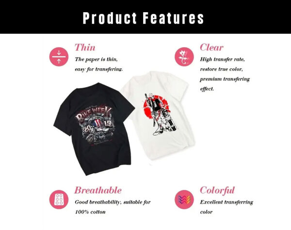 HEAT TRANSFER PAPER - DARK PACK OF 10PCS