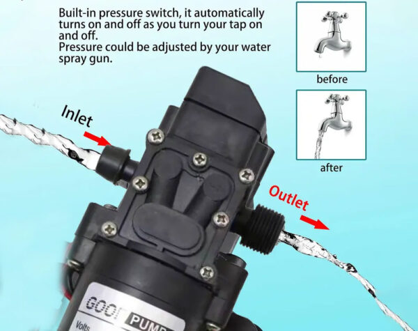 12V DC Water Pump 80 PSI