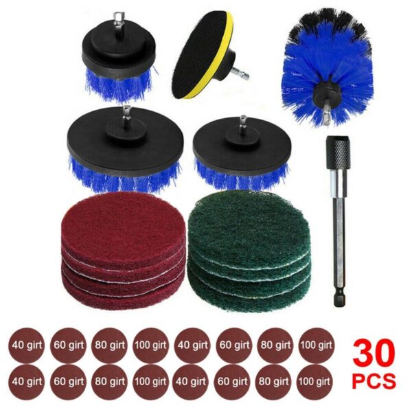 Drill Brush 30Pcs Blue